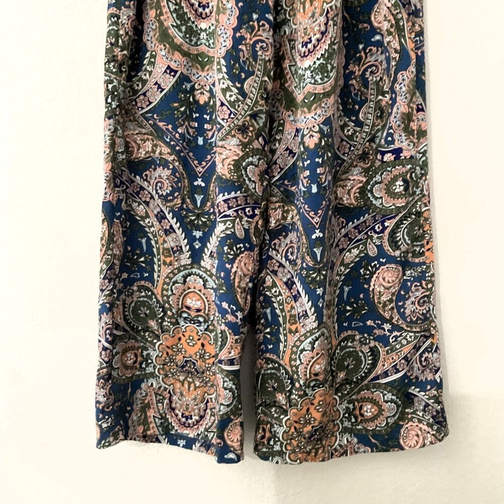 BOHO WIDE LEG PANTS TROUSERS ELASTIC WAIST LIKE NEW - Picture 12 of 15